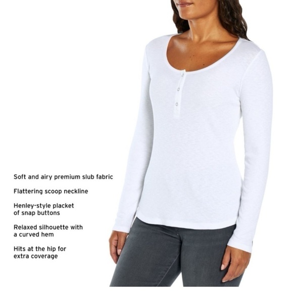 NWT Eddie Bauer Scoop Snap Henley - Picture 4 of 8